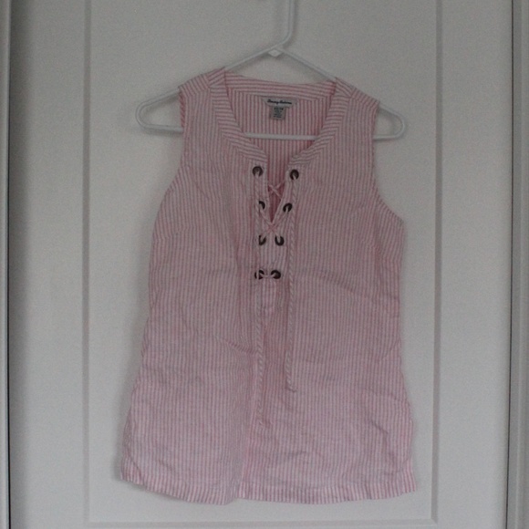 EUC: Linen Tommy Bahama TankTop Sz XS. - Picture 4 of 7